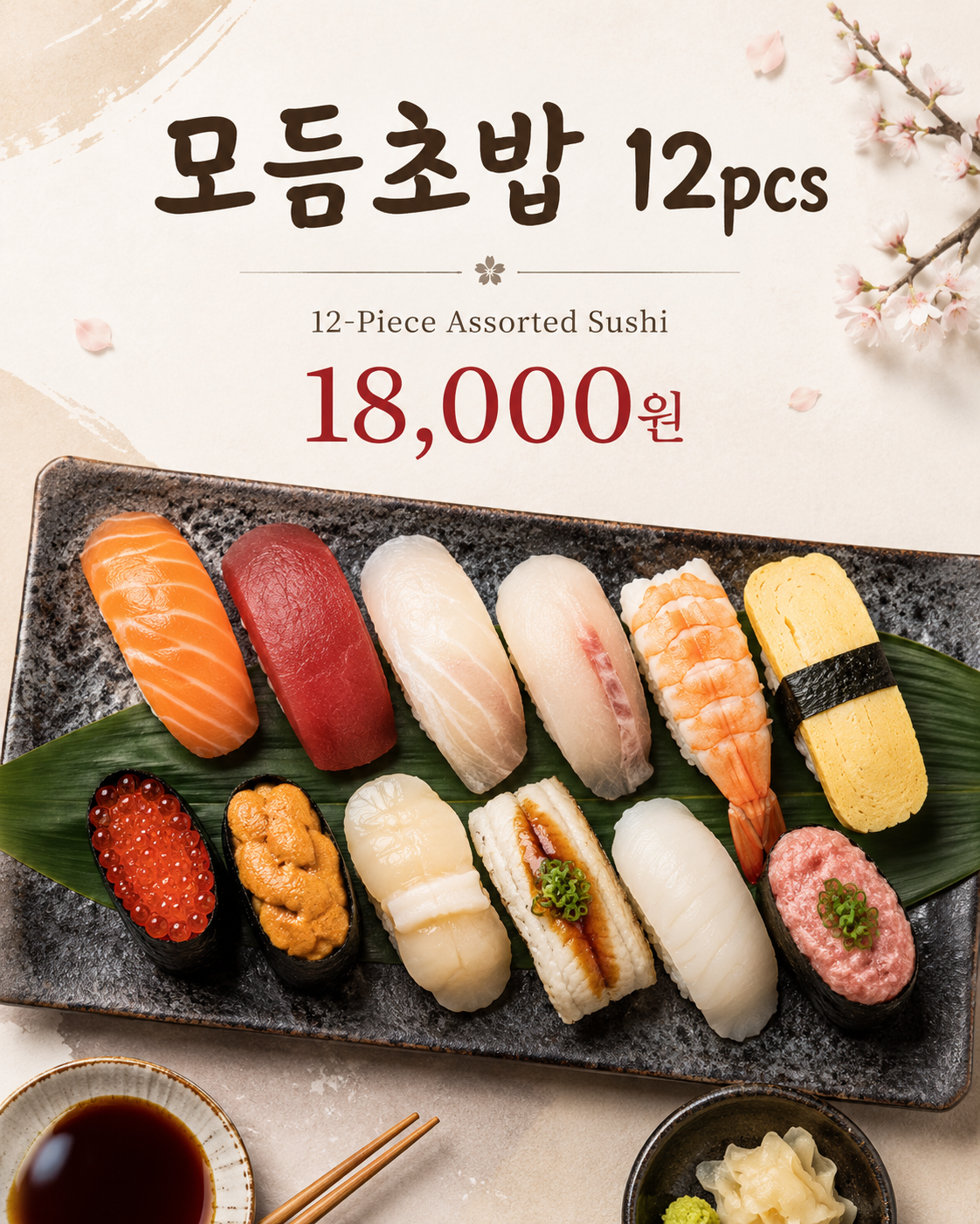 메뉴 포스터 (강렬), 메뉴명·가격이 들어가는 강렬한 플랫레이 메뉴판(4:5). — 결과 이미지 1/5